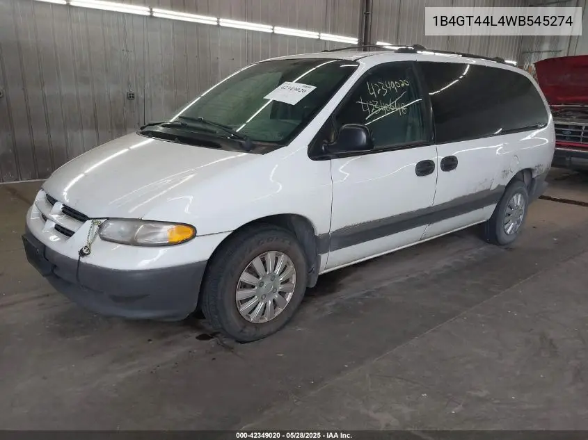 1998 Dodge Grand Caravan Se VIN: 1B4GT44L4WB545274 Lot: 42349020