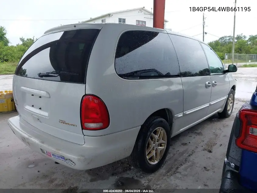1998 Dodge Grand Caravan Es/Le VIN: 1B4GP54L4WB661195 Lot: 42430253