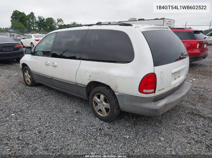 1998 Dodge Grand Caravan Es/Le VIN: 1B4GT54L1WB602522 Lot: 42518742