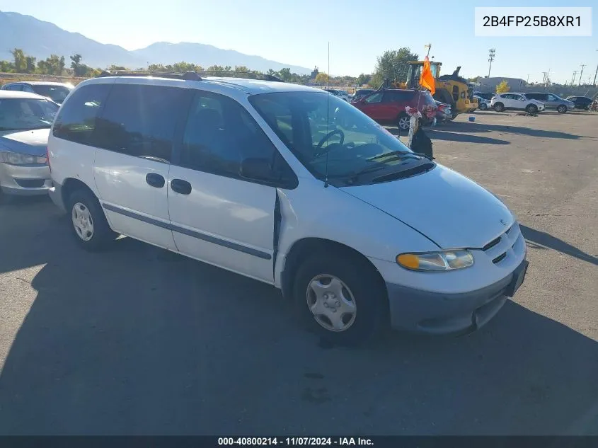 1999 Dodge Caravan VIN: 2B4FP25B8XR1 Lot: 40800214