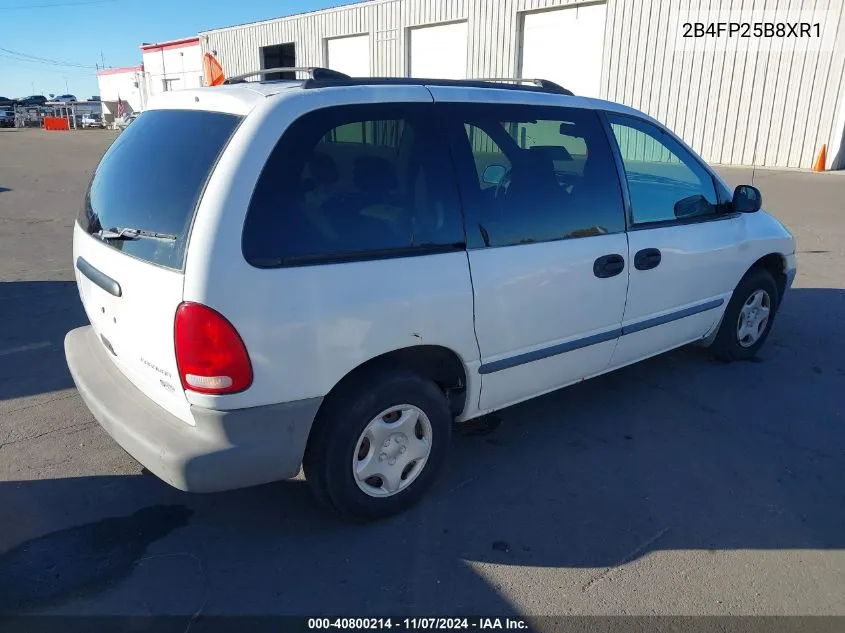 1999 Dodge Caravan VIN: 2B4FP25B8XR1 Lot: 40800214