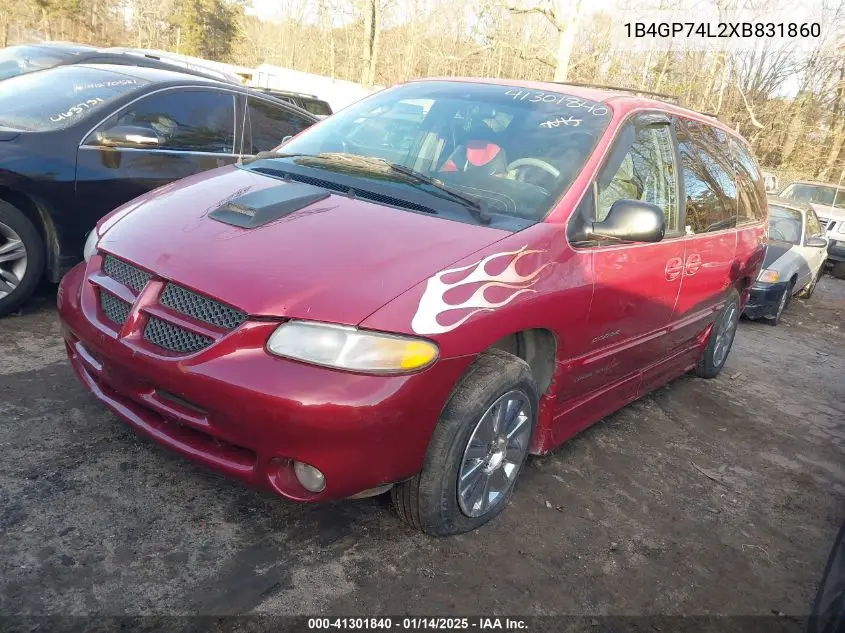 1999 Dodge Grand Caravan Es VIN: 1B4GP74L2XB831860 Lot: 41301840