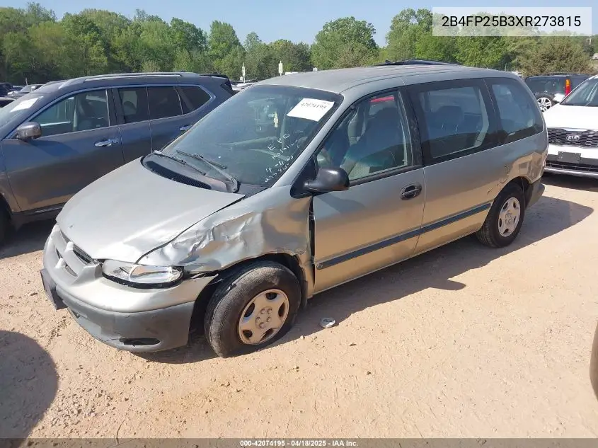 1999 Dodge Caravan VIN: 2B4FP25B3XR273815 Lot: 42074195