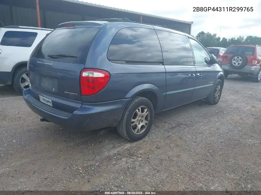 2001 Dodge Grand Caravan Sport VIN: 2B8GP44311R299765 Lot: 42597645