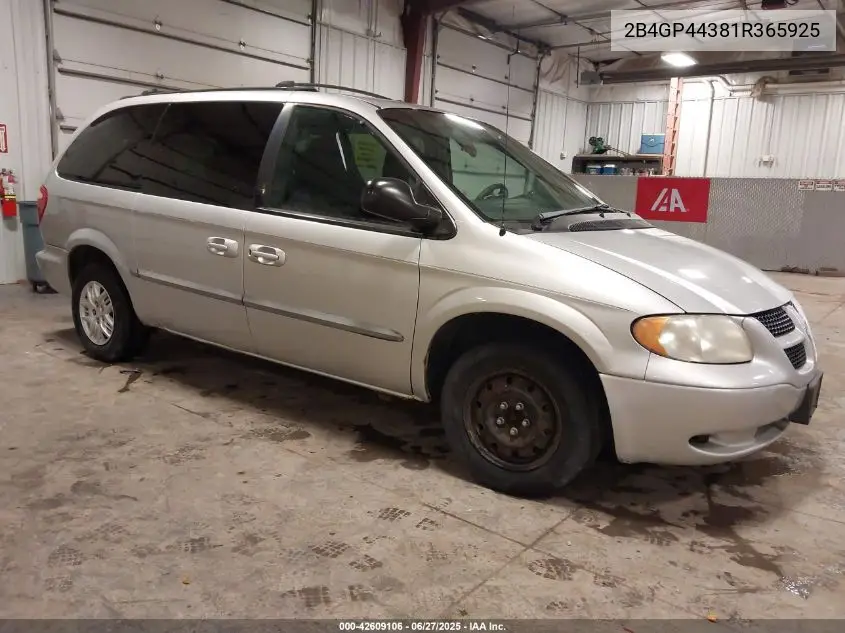 2001 Dodge Grand Caravan Sport VIN: 2B4GP44381R365925 Lot: 42609106