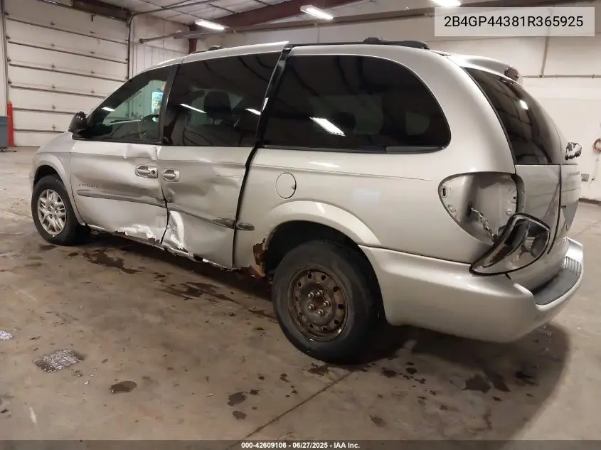 2001 Dodge Grand Caravan Sport VIN: 2B4GP44381R365925 Lot: 42609106