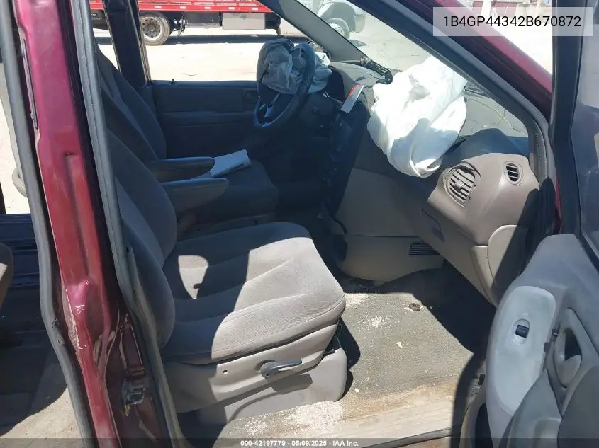 2002 Dodge Grand Caravan Sport VIN: 1B4GP44342B670872 Lot: 42197779