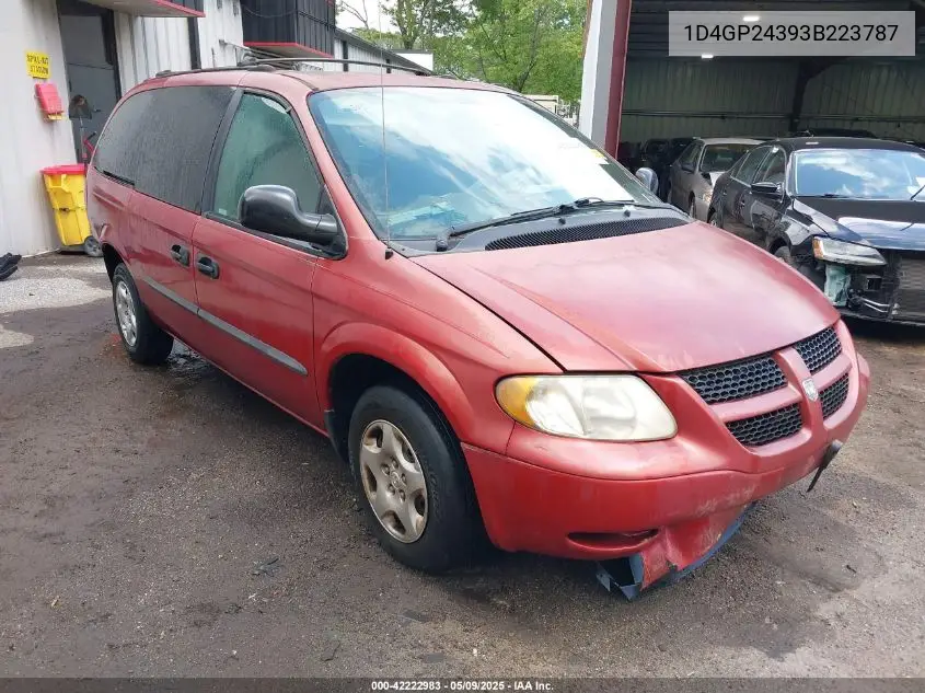 2003 Dodge Grand Caravan Se VIN: 1D4GP24393B223787 Lot: 42222983