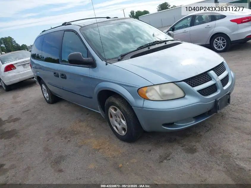 2003 Dodge Grand Caravan Se VIN: 1D4GP243X3B311277 Lot: 42228873