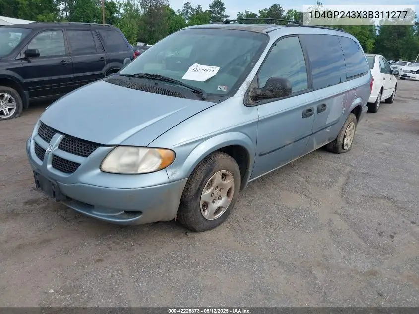 2003 Dodge Grand Caravan Se VIN: 1D4GP243X3B311277 Lot: 42228873