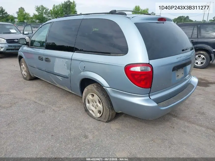 2003 Dodge Grand Caravan Se VIN: 1D4GP243X3B311277 Lot: 42228873