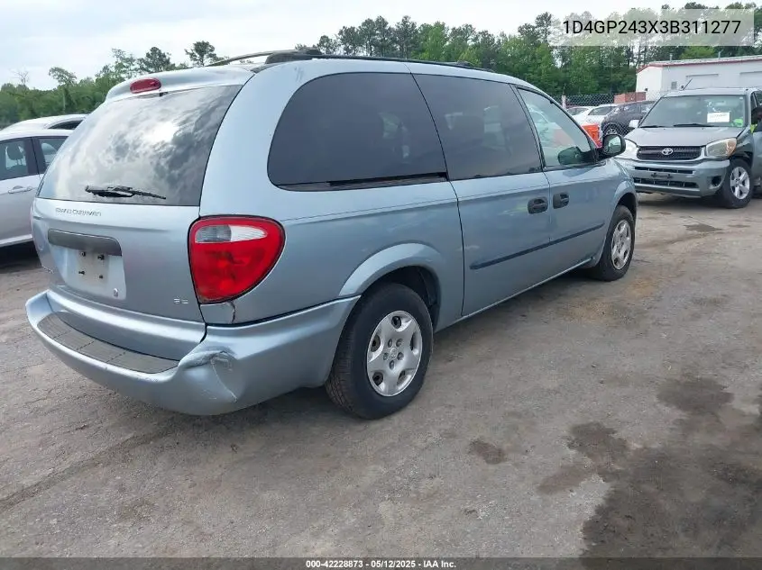 2003 Dodge Grand Caravan Se VIN: 1D4GP243X3B311277 Lot: 42228873