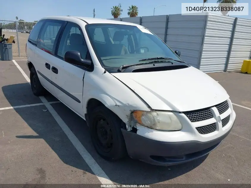2003 Dodge Caravan Cv VIN: 1D4GP21323B338087 Lot: 42572174