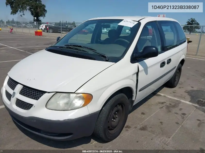 2003 Dodge Caravan Cv VIN: 1D4GP21323B338087 Lot: 42572174