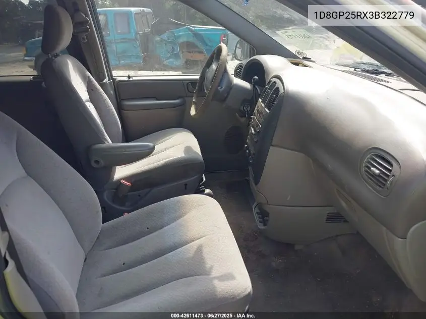 2003 Dodge Caravan Se VIN: 1D8GP25RX3B322779 Lot: 42611473