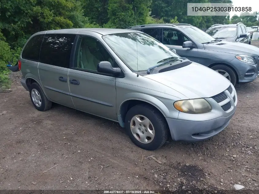 2003 Dodge Caravan Se VIN: 1D4GP25303B103858 Lot: 42776337