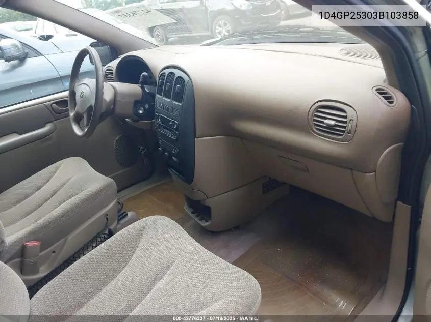 2003 Dodge Caravan Se VIN: 1D4GP25303B103858 Lot: 42776337
