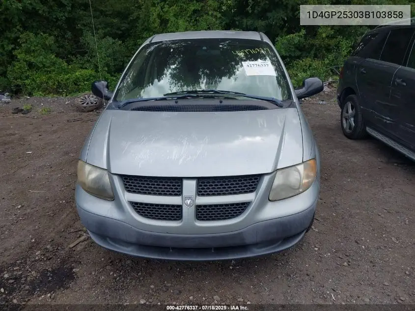 2003 Dodge Caravan Se VIN: 1D4GP25303B103858 Lot: 42776337