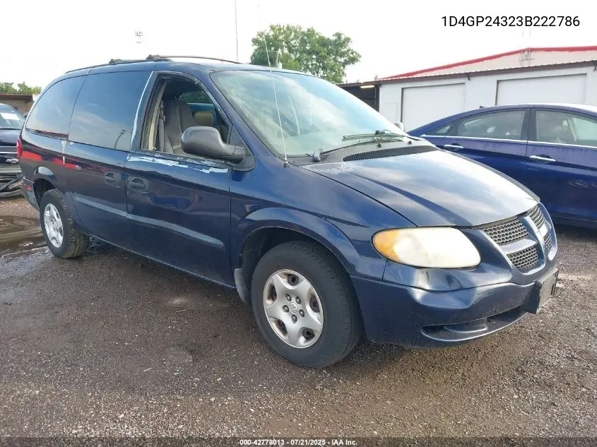 2003 Dodge Grand Caravan Se VIN: 1D4GP24323B222786 Lot: 42778013