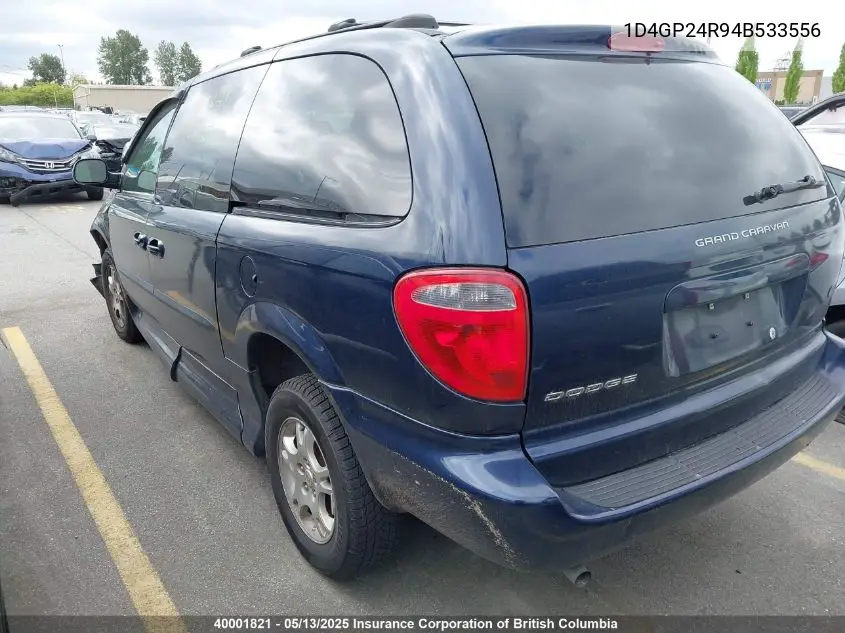 2004 Dodge Grand Caravan VIN: 1D4GP24R94B533556 Lot: 40001821