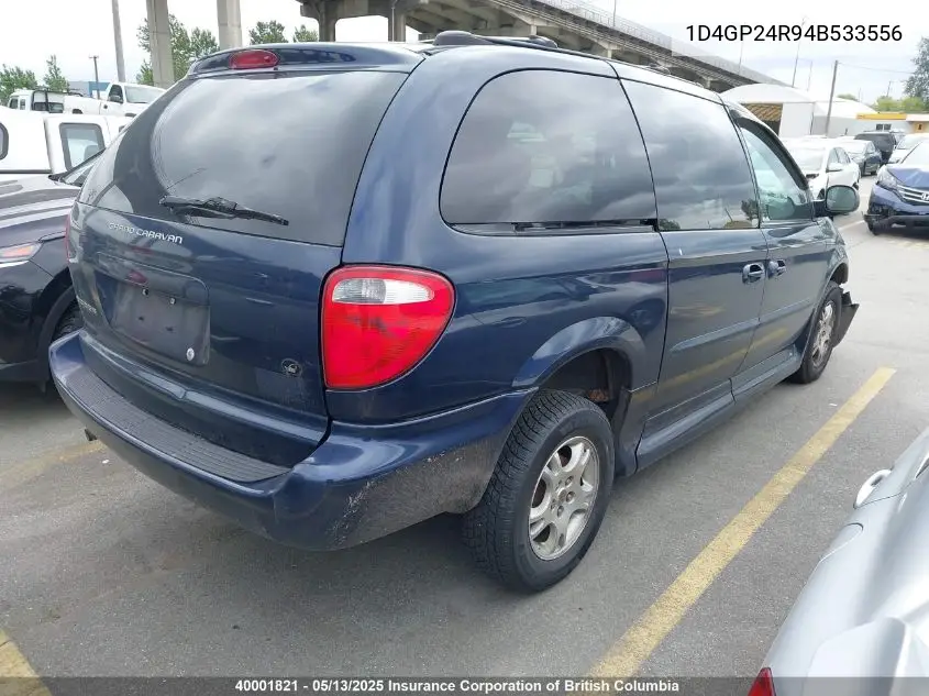 2004 Dodge Grand Caravan VIN: 1D4GP24R94B533556 Lot: 40001821