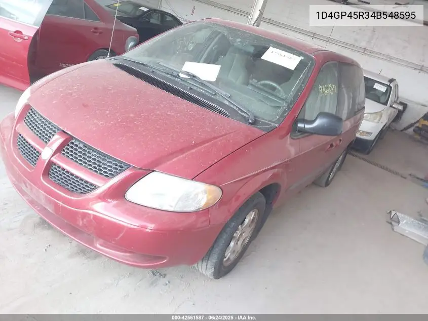 2004 Dodge Caravan Sxt VIN: 1D4GP45R34B548595 Lot: 42561587