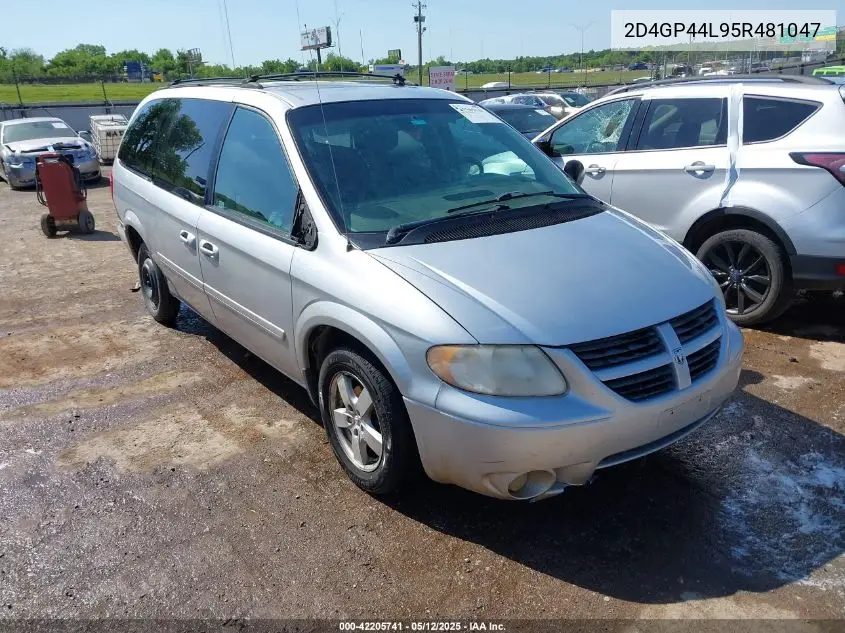 2005 Dodge Grand Caravan Sxt VIN: 2D4GP44L95R481047 Lot: 42205741