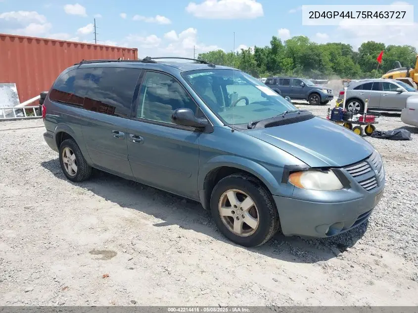 2005 Dodge Grand Caravan Sxt VIN: 2D4GP44L75R463727 Lot: 42214416