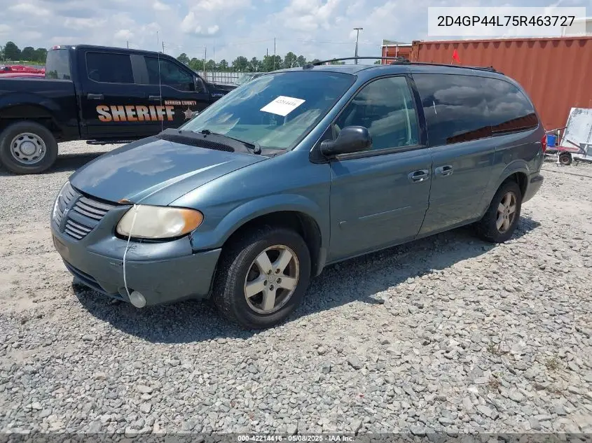 2005 Dodge Grand Caravan Sxt VIN: 2D4GP44L75R463727 Lot: 42214416