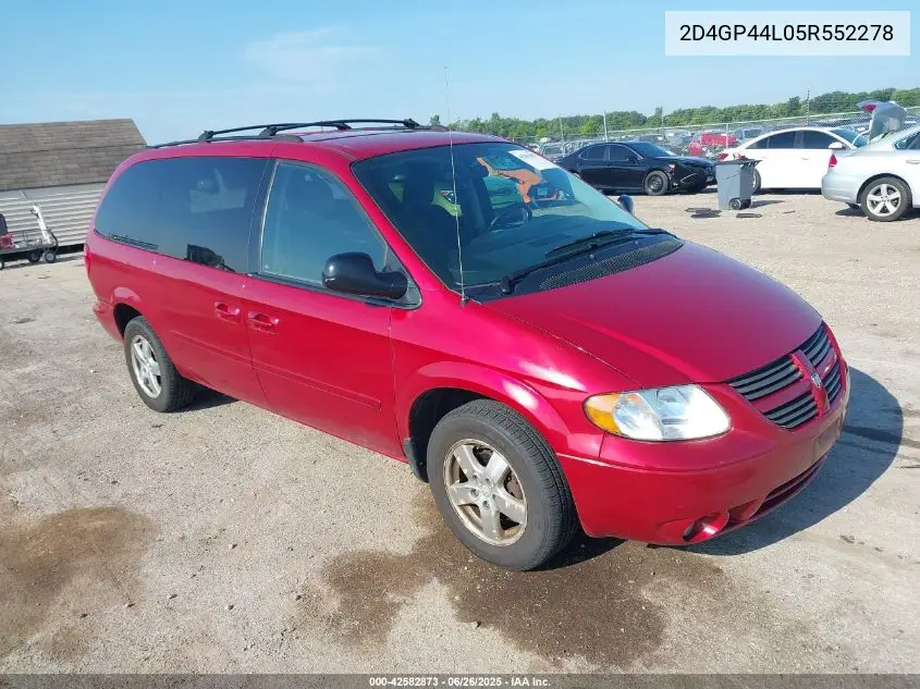 2005 Dodge Grand Caravan Sxt VIN: 2D4GP44L05R552278 Lot: 42582873