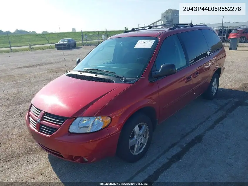 2005 Dodge Grand Caravan Sxt VIN: 2D4GP44L05R552278 Lot: 42582873