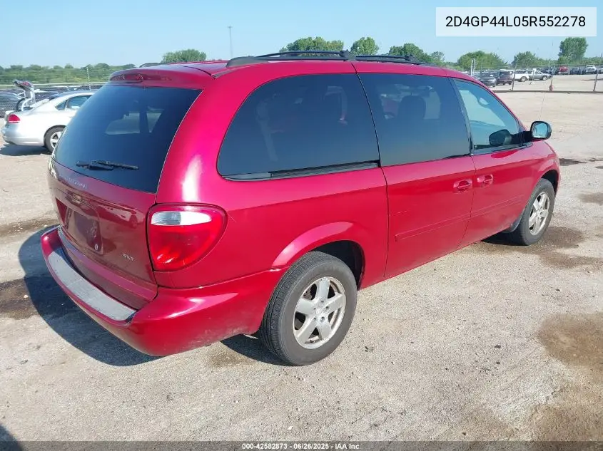 2005 Dodge Grand Caravan Sxt VIN: 2D4GP44L05R552278 Lot: 42582873