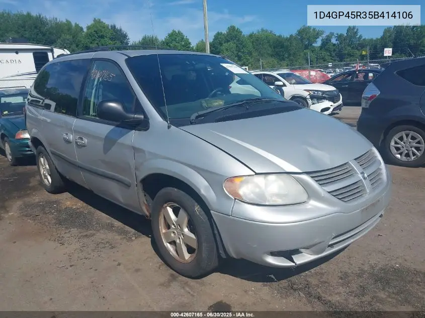 2005 Dodge Caravan Sxt VIN: 1D4GP45R35B414106 Lot: 42607165