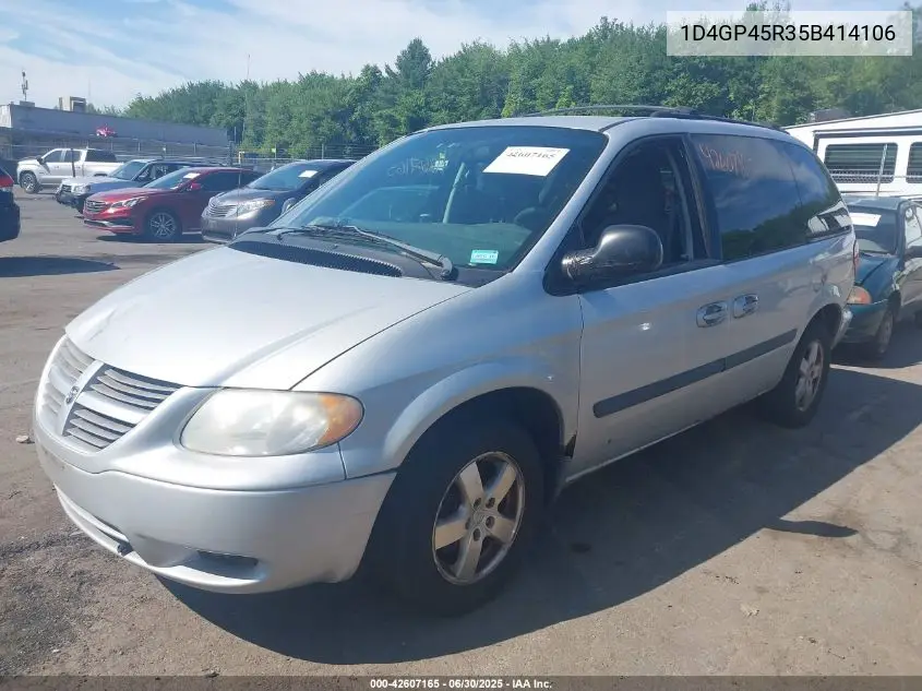 2005 Dodge Caravan Sxt VIN: 1D4GP45R35B414106 Lot: 42607165
