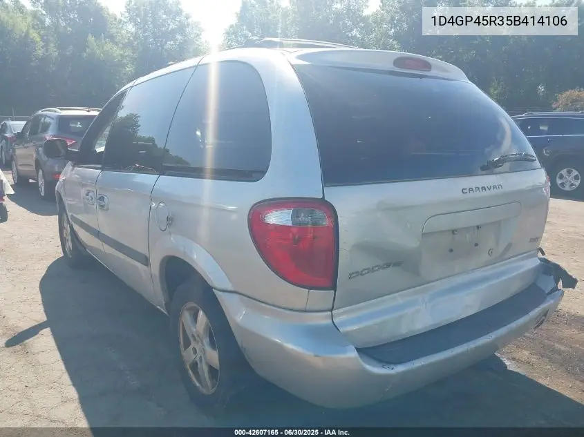 2005 Dodge Caravan Sxt VIN: 1D4GP45R35B414106 Lot: 42607165