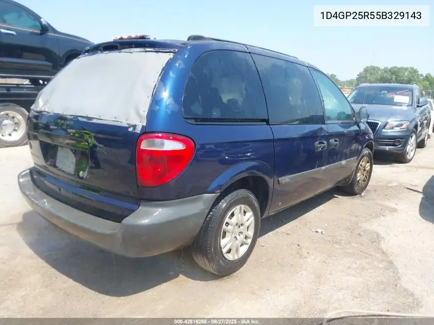 2005 Dodge Caravan Se VIN: 1D4GP25R55B329143 Lot: 42616268