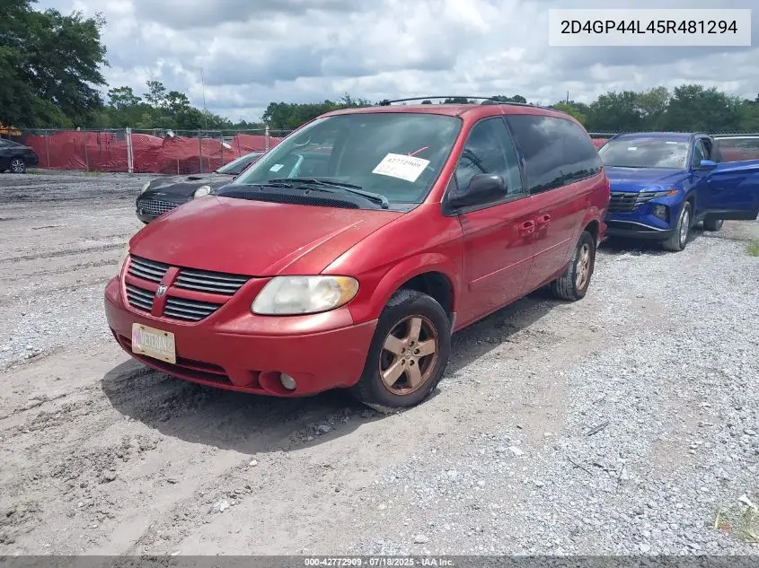 2005 Dodge Grand Caravan Sxt VIN: 2D4GP44L45R481294 Lot: 42772909