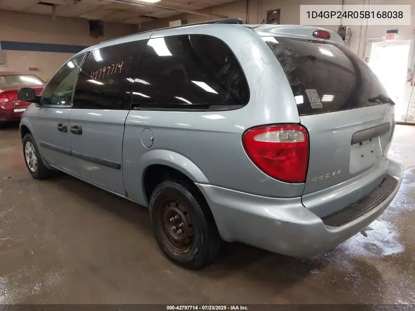 2005 Dodge Grand Caravan Se VIN: 1D4GP24R05B168038 Lot: 42797714