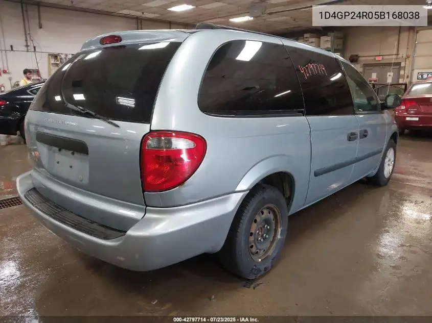 2005 Dodge Grand Caravan Se VIN: 1D4GP24R05B168038 Lot: 42797714