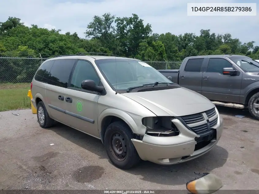 2005 Dodge Grand Caravan Se VIN: 1D4GP24R85B279386 Lot: 42819087