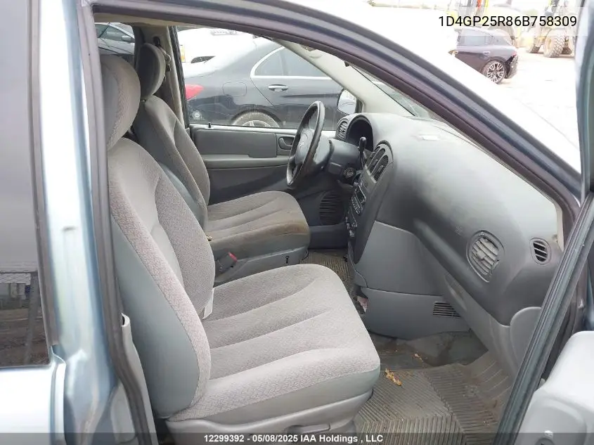 2006 Dodge Caravan Se VIN: 1D4GP25R86B758309 Lot: 12299392