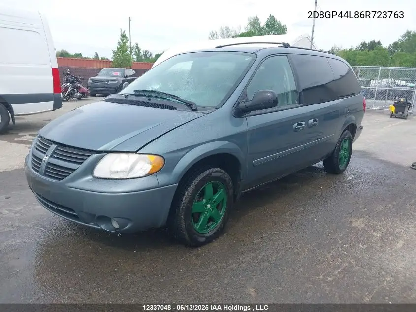 2006 Dodge Grand Caravan Sxt VIN: 2D8GP44L86R723763 Lot: 12337048