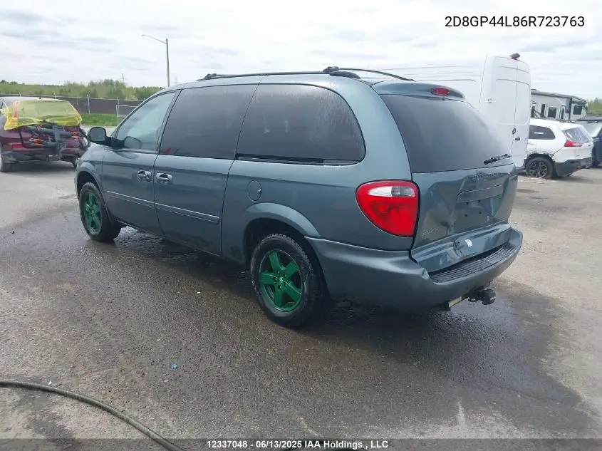 2006 Dodge Grand Caravan Sxt VIN: 2D8GP44L86R723763 Lot: 12337048