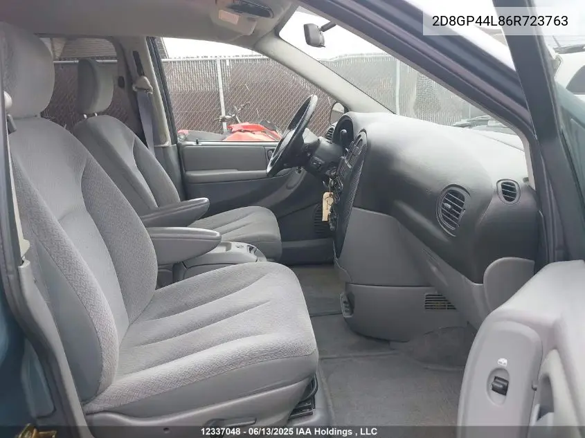 2006 Dodge Grand Caravan Sxt VIN: 2D8GP44L86R723763 Lot: 12337048