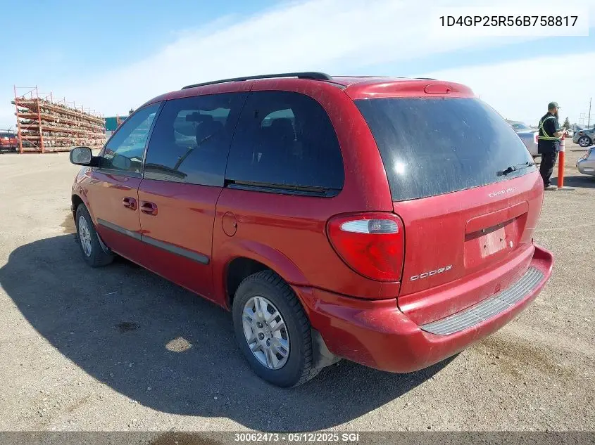 2006 Dodge Caravan Se VIN: 1D4GP25R56B758817 Lot: 30062473