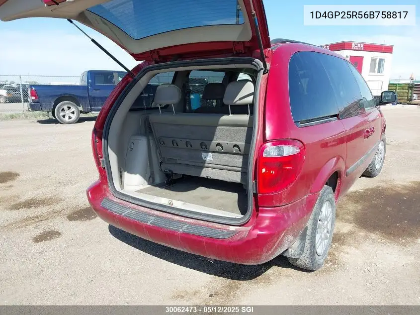2006 Dodge Caravan Se VIN: 1D4GP25R56B758817 Lot: 30062473