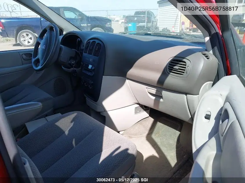 2006 Dodge Caravan Se VIN: 1D4GP25R56B758817 Lot: 30062473