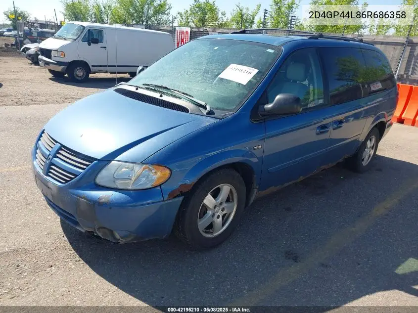2006 Dodge Grand Caravan Sxt VIN: 2D4GP44L86R686358 Lot: 42195210