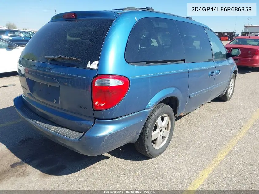 2006 Dodge Grand Caravan Sxt VIN: 2D4GP44L86R686358 Lot: 42195210