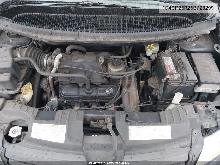 2006 Dodge Caravan Se VIN: 1D4GP25R26B728299 Lot: 42235917